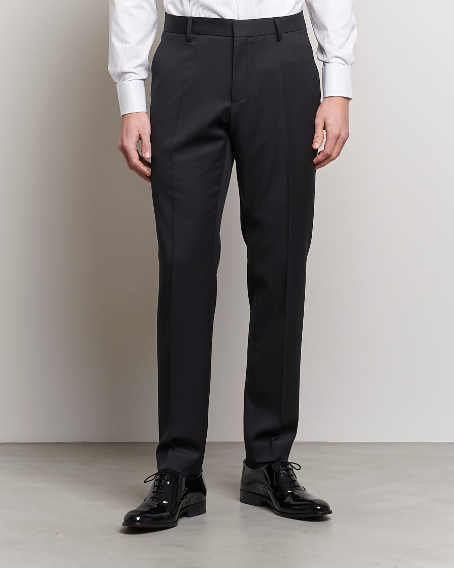 Herr |  | BOSS BLACK | Genius Slim Fit Wool Trousers Black