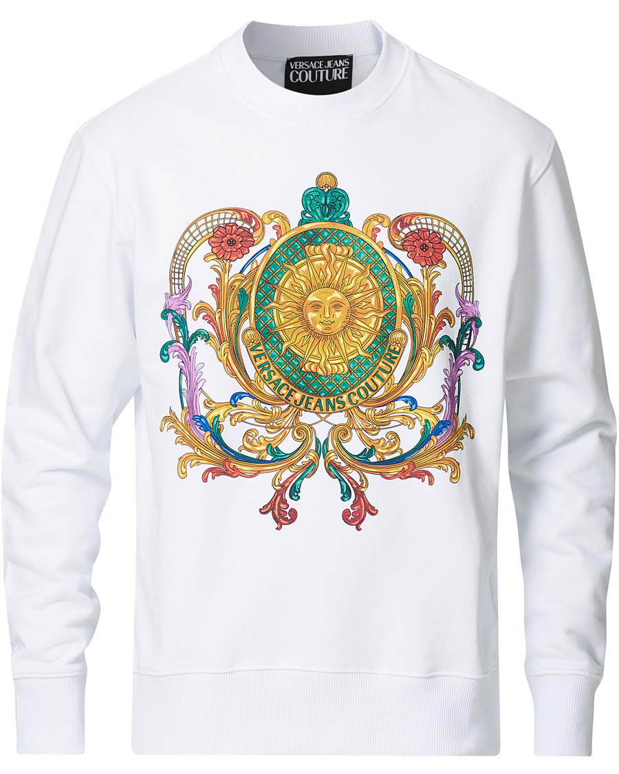 Herren | Pullover | Versace Jeans Couture | Baroque Print Sweatshirt White