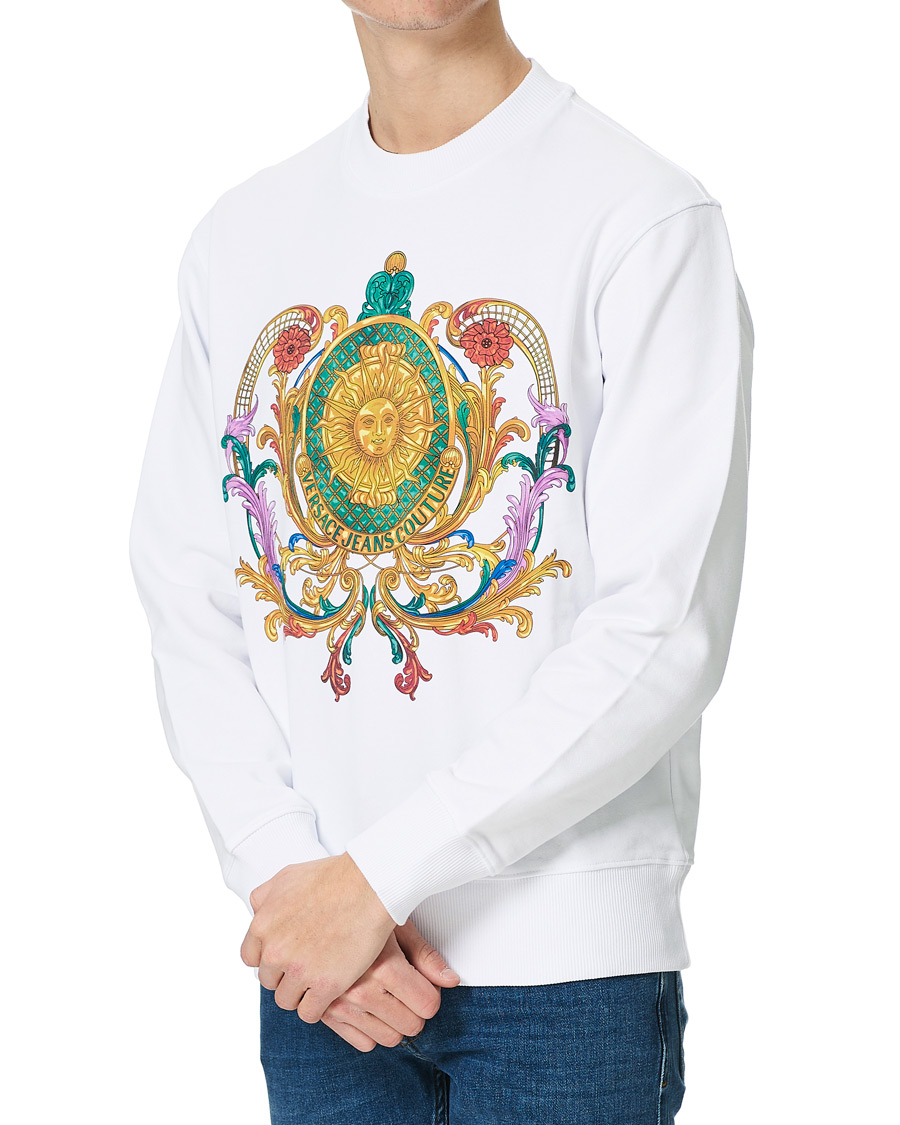 Herren | Pullover | Versace Jeans Couture | Baroque Print Sweatshirt White