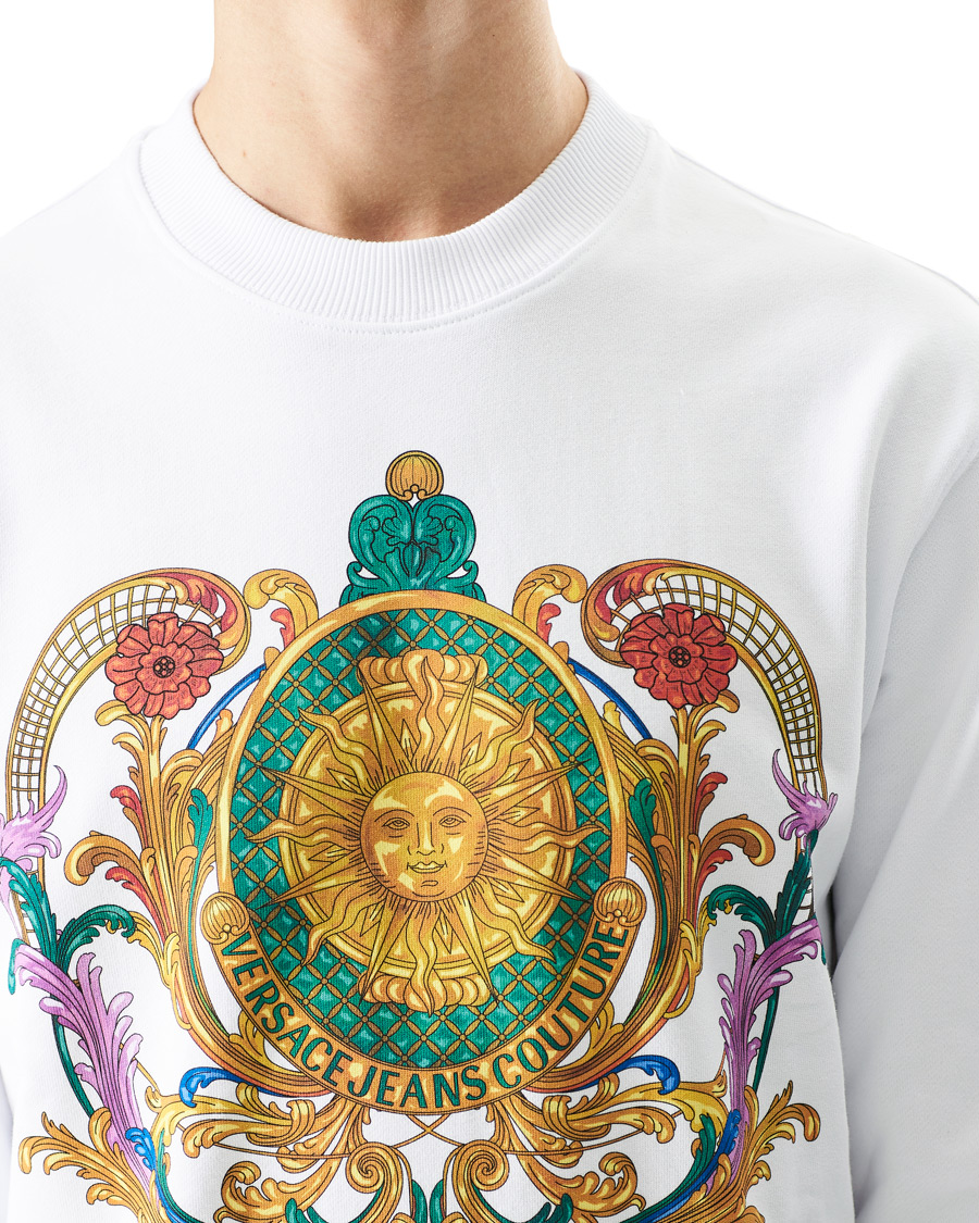 Herren | Pullover | Versace Jeans Couture | Baroque Print Sweatshirt White