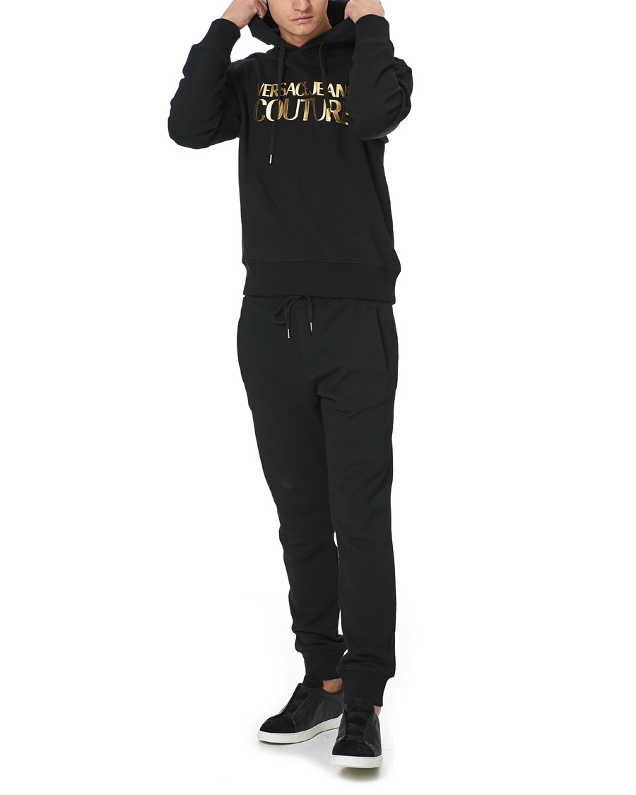 Herren | Pullover | Versace Jeans Couture | Logo Hoodie Black