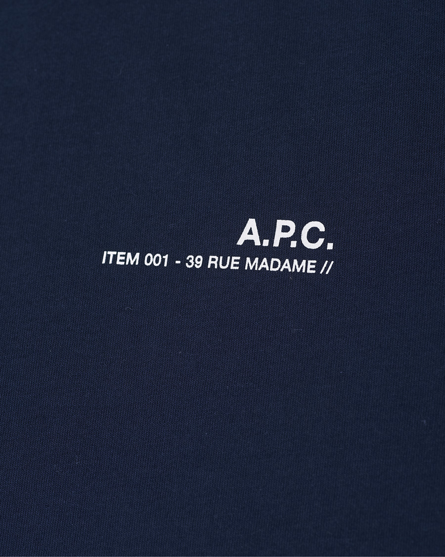 Herren | T-Shirts | A.P.C. | Item Short Sleeve Tee Navy