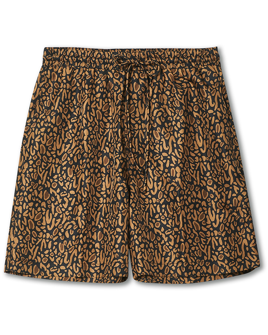 Herren | Shorts | Nanushka | Printed Silk Drawstring Shorts Brown