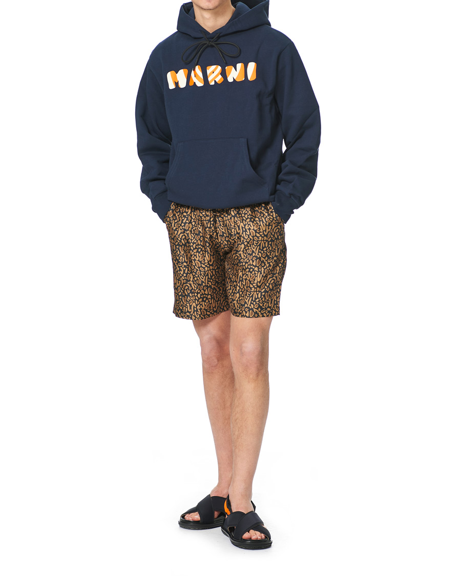 Herren | Shorts | Nanushka | Printed Silk Drawstring Shorts Brown