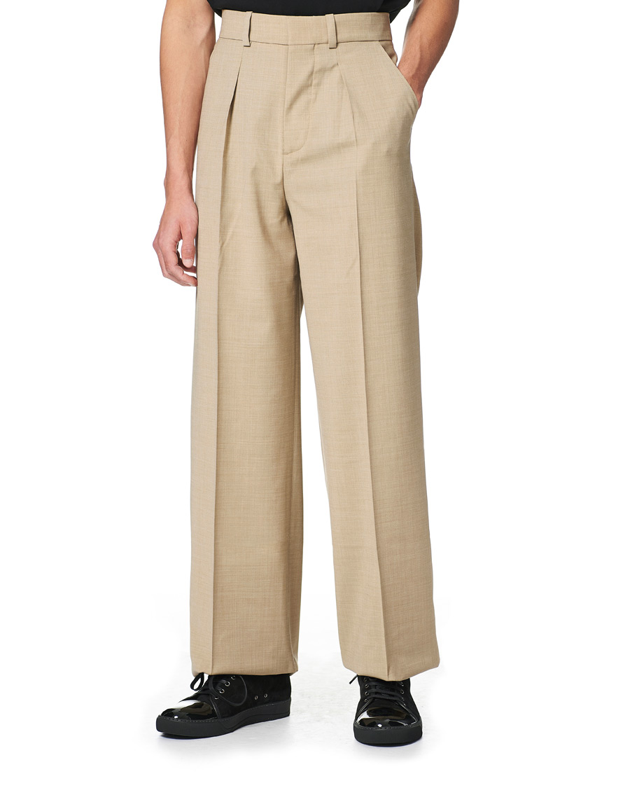 Herren | Hosen | Nanushka | Pleated Wool Trousers Sand