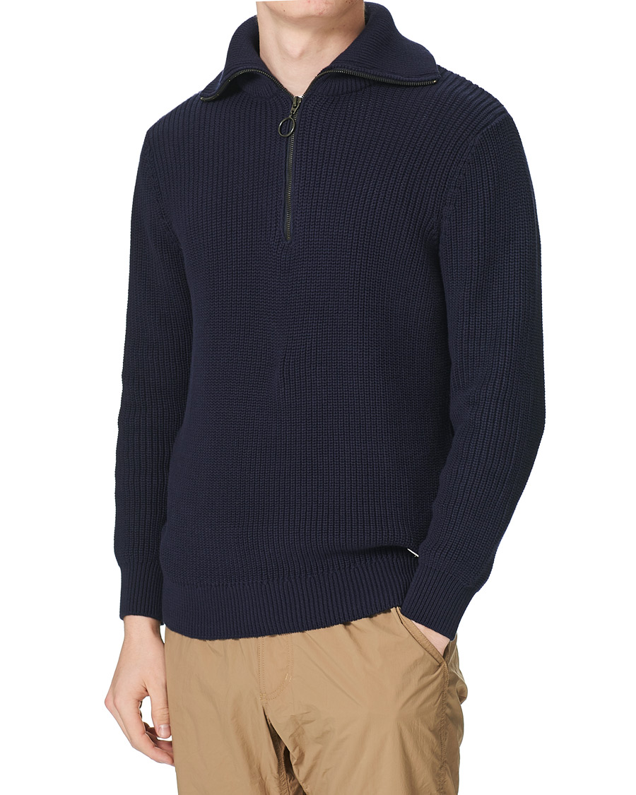 Herren | Pullover | Armor-lux | Pull Camionneur Half Zip Sweater Navire