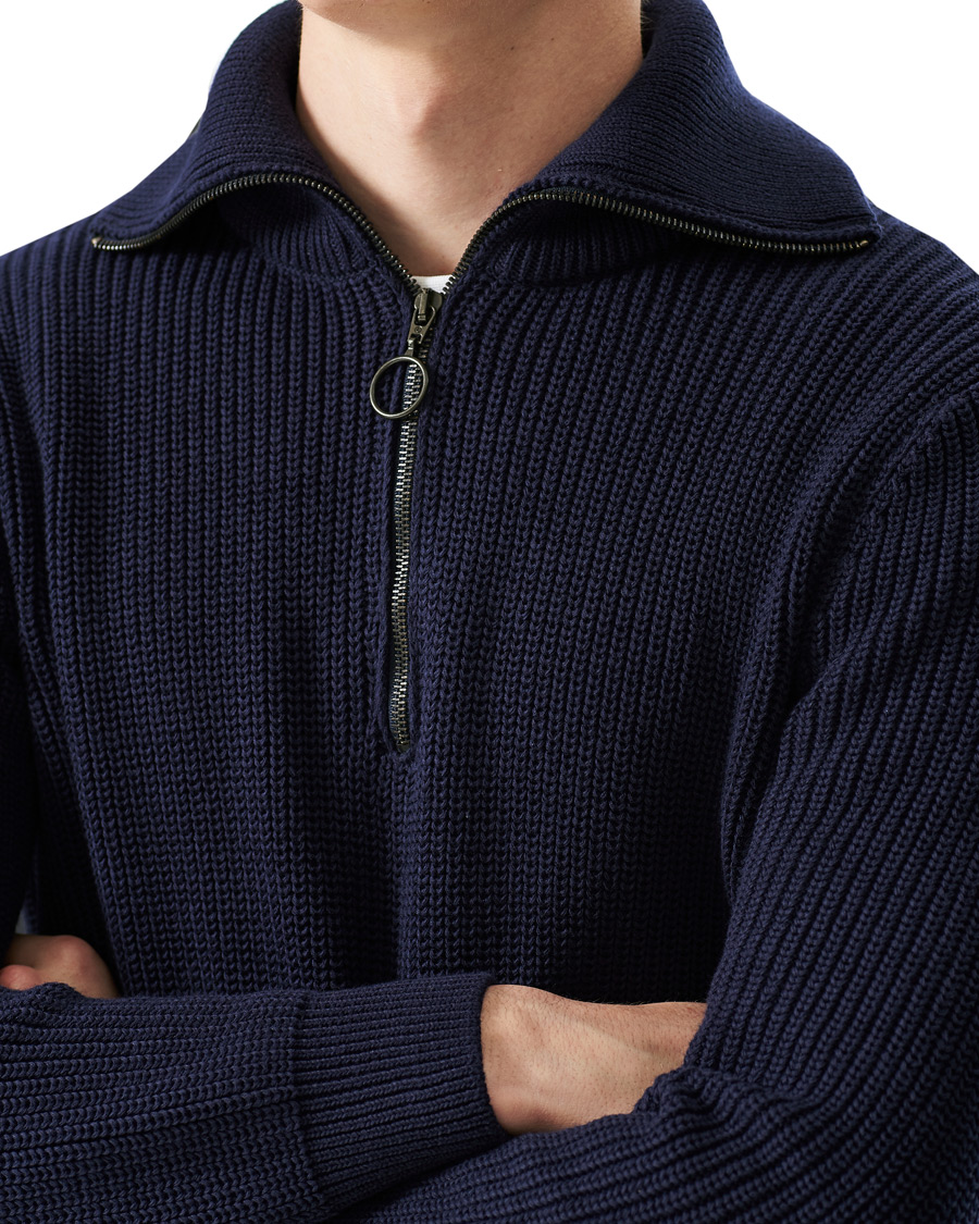 Herren | Pullover | Armor-lux | Pull Camionneur Half Zip Sweater Navire