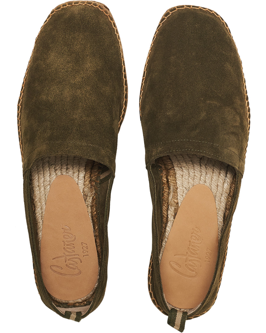 Herren | Castañer Pablo Casual Suede Espadrilles Musgo | Castañer | Pablo Casual Suede Espadrilles Musgo