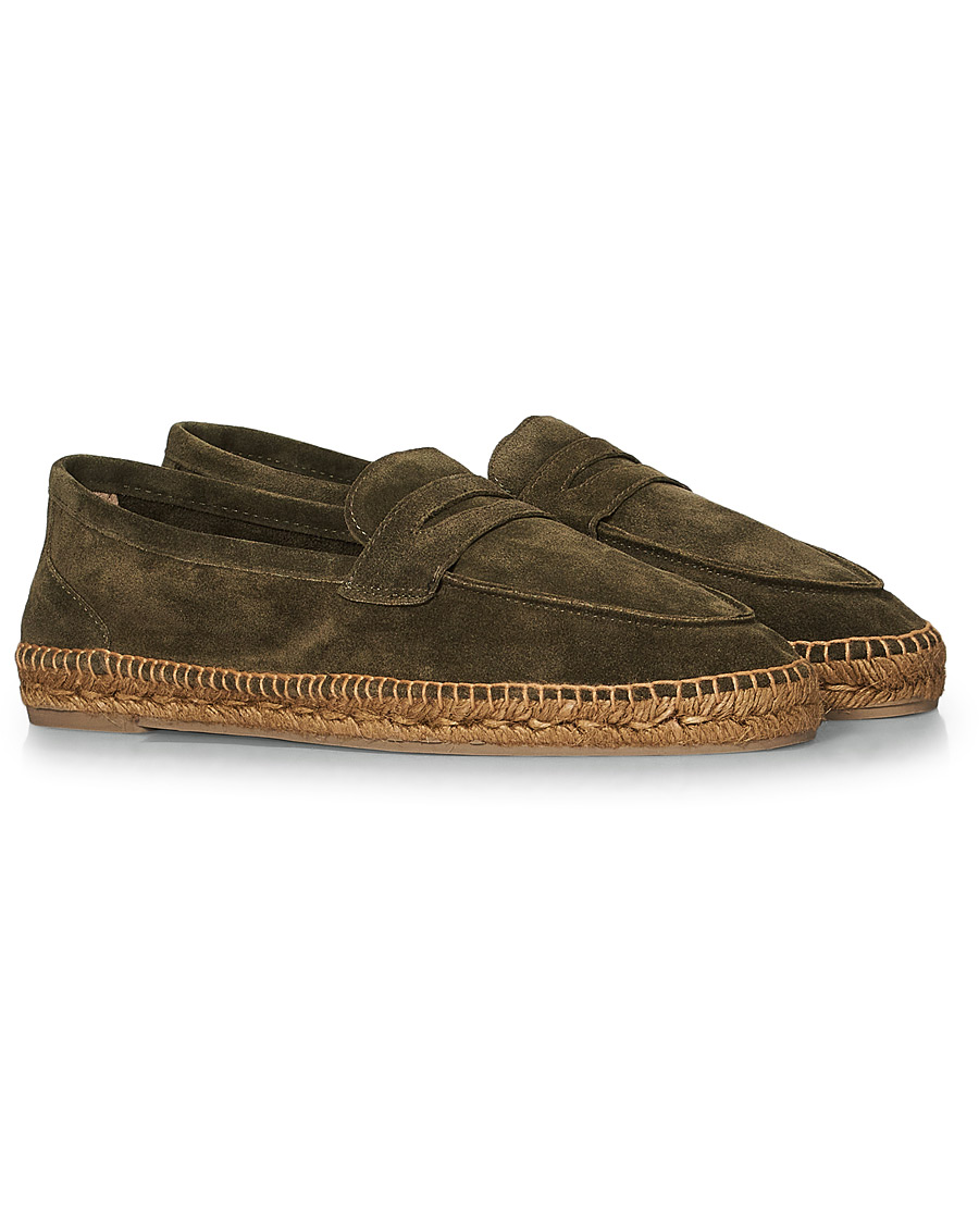 Herren | Castañer Nacho Casual Suede Loafers Musgo | Castañer | Nacho Casual Suede Loafers Musgo