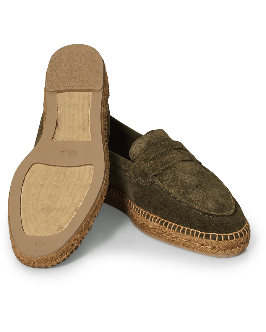 Herren | Castañer Nacho Casual Suede Loafers Musgo | Castañer | Nacho Casual Suede Loafers Musgo