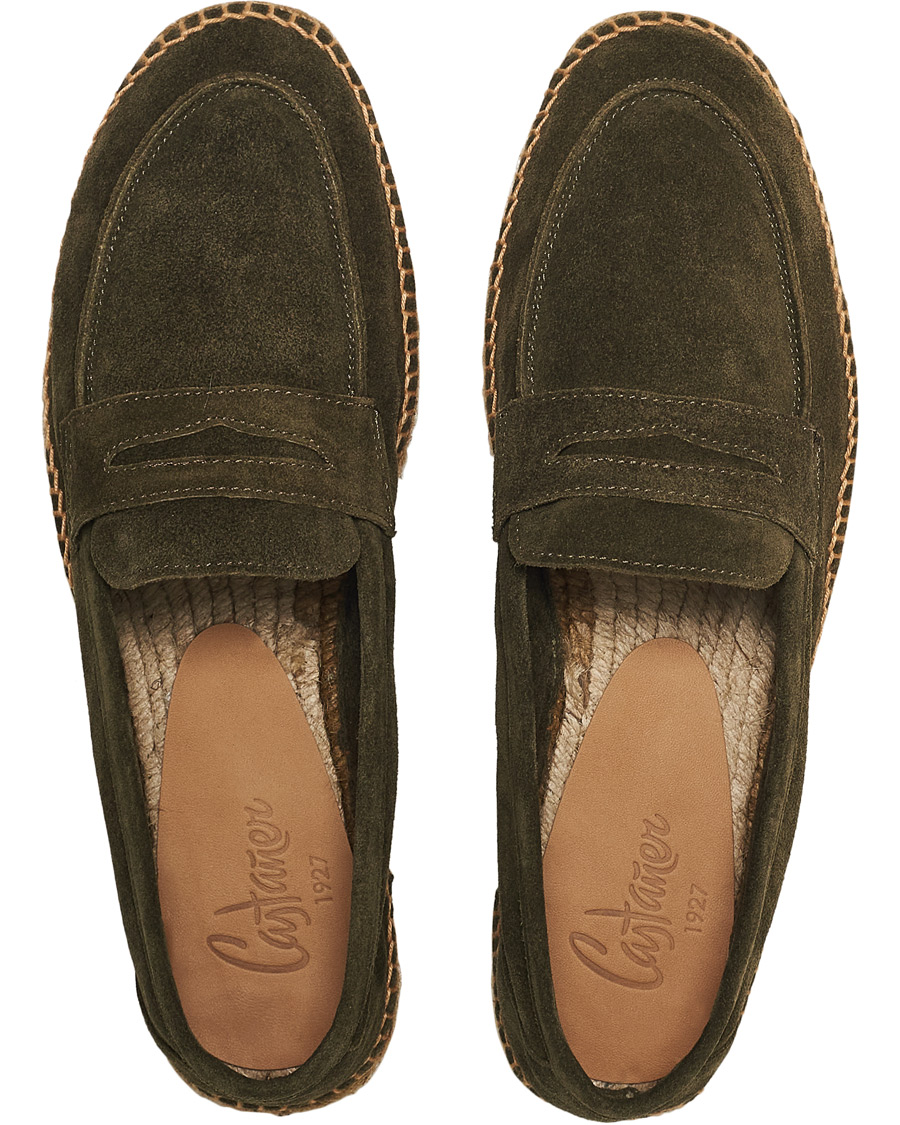 Herren | Castañer Nacho Casual Suede Loafers Musgo | Castañer | Nacho Casual Suede Loafers Musgo