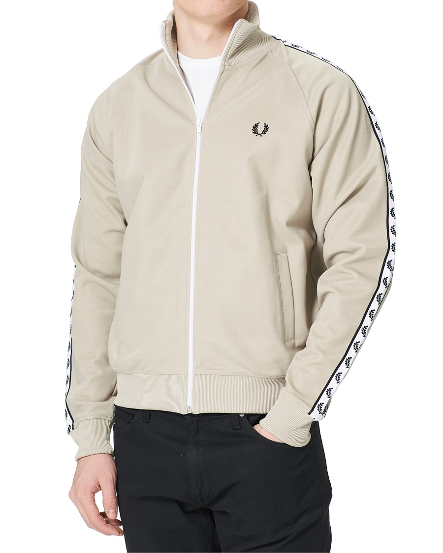 Herren | Pullover | Fred Perry | Taped Track Jacket Light Oyster
