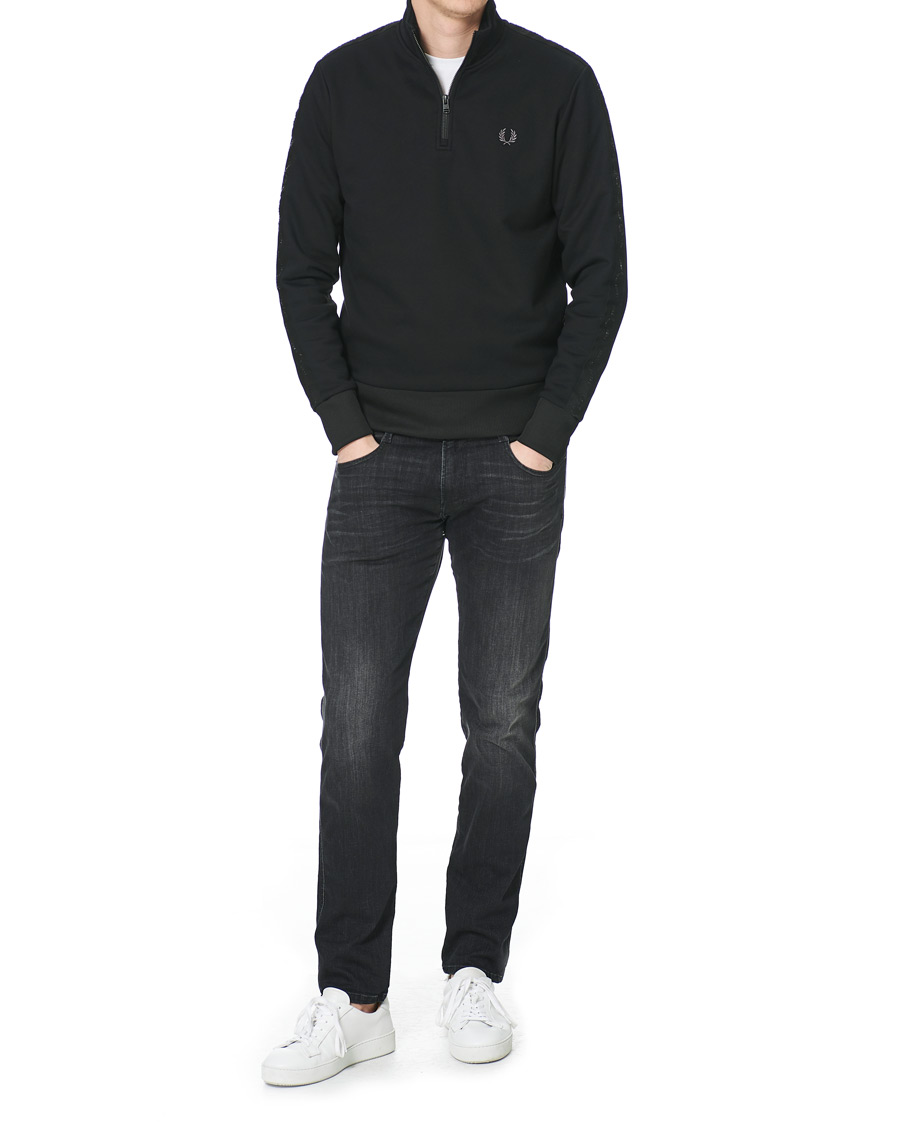 Herren | Pullover | Fred Perry | Tonal Taped Half Zip Track Jacket Black
