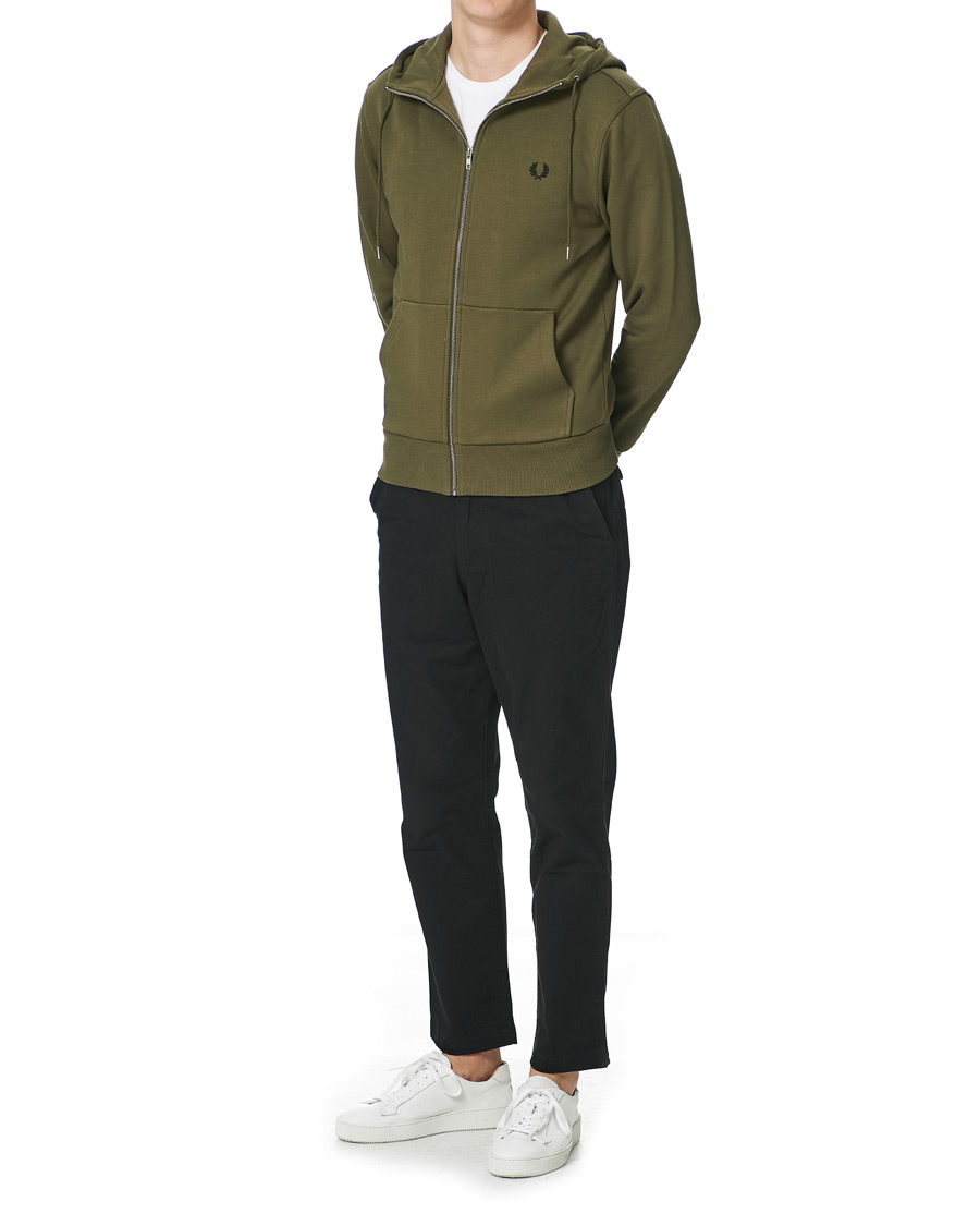 Herren | Pullover | Fred Perry | Hooded Zip Sweatshirt Military Green