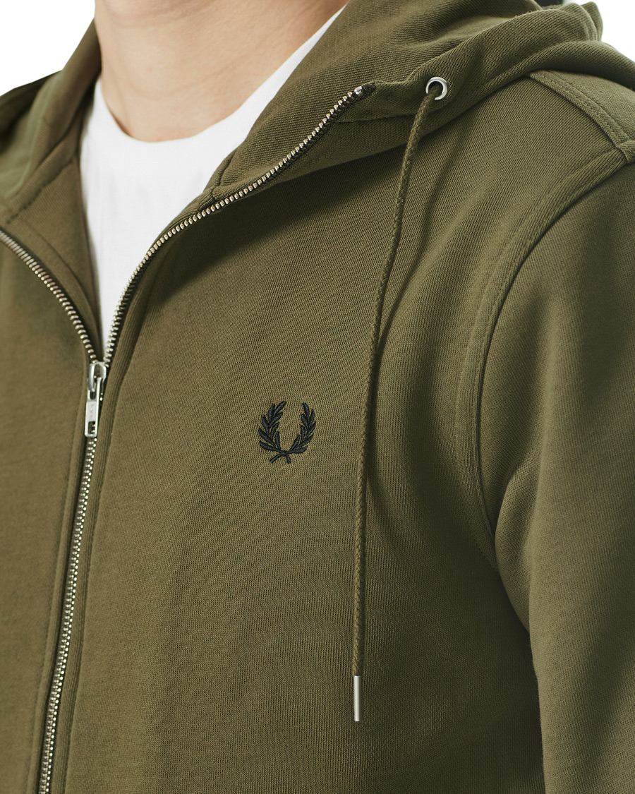 Herren | Pullover | Fred Perry | Hooded Zip Sweatshirt Military Green