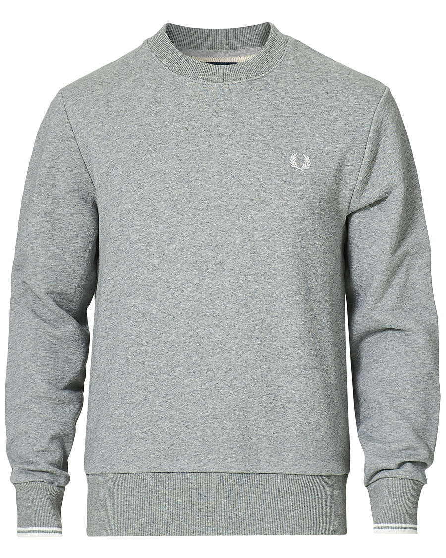 Herren | Pullover | Fred Perry | Crew Neck Sweatshirt Grey Melange