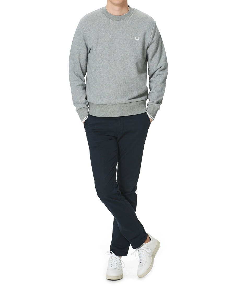 Herren | Pullover | Fred Perry | Crew Neck Sweatshirt Grey Melange