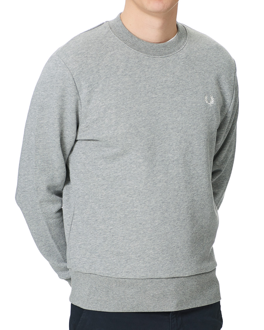 Herren | Pullover | Fred Perry | Crew Neck Sweatshirt Grey Melange