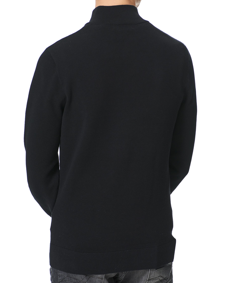Herren | Pullover | Fred Perry | Pique Texture Half Zip Jumper Black