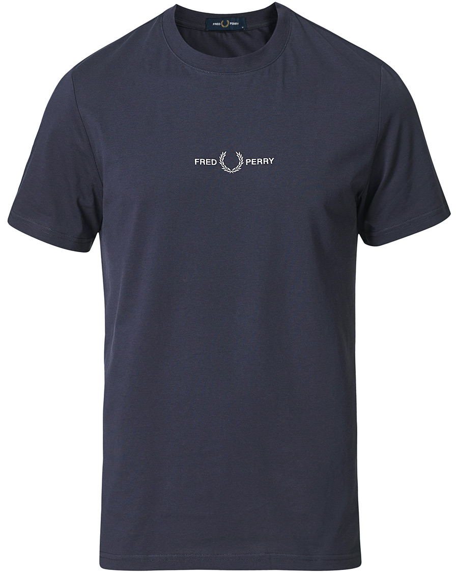 Herren | T-Shirts | Fred Perry | Embroidered T-Shirt Dark Graphite