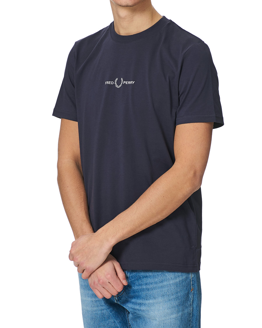 Herren | T-Shirts | Fred Perry | Embroidered T-Shirt Dark Graphite