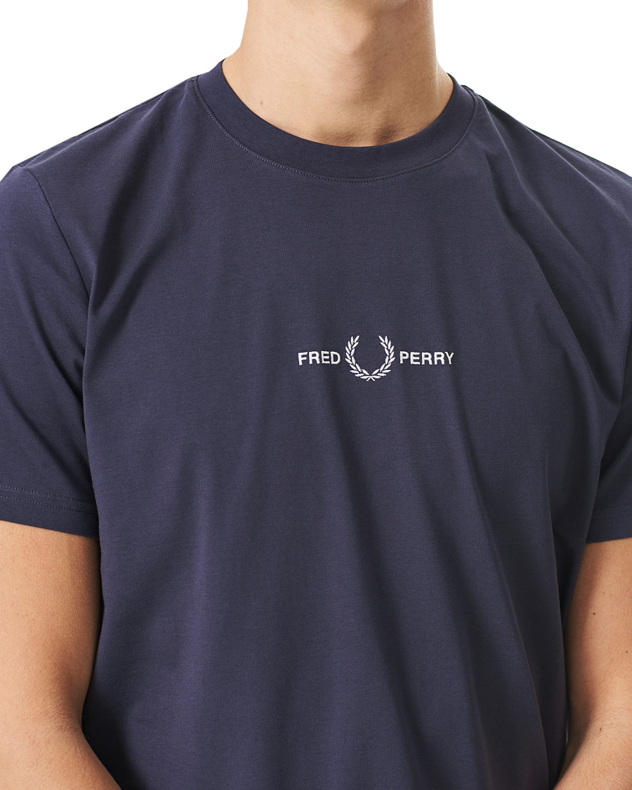 Herren | T-Shirts | Fred Perry | Embroidered T-Shirt Dark Graphite
