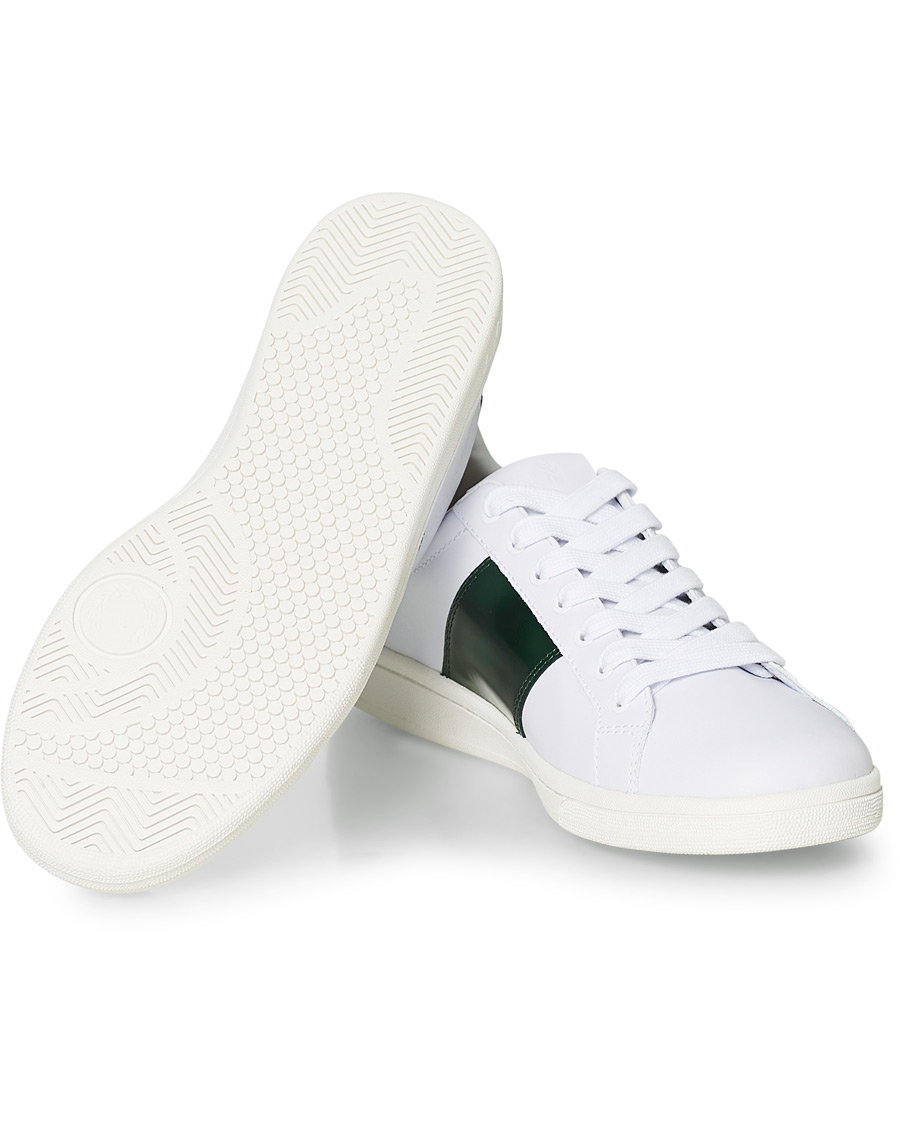 Herren | Fred Perry B721 Leather Branded Sneaker White | Fred Perry | B721 Leather Branded Sneaker White
