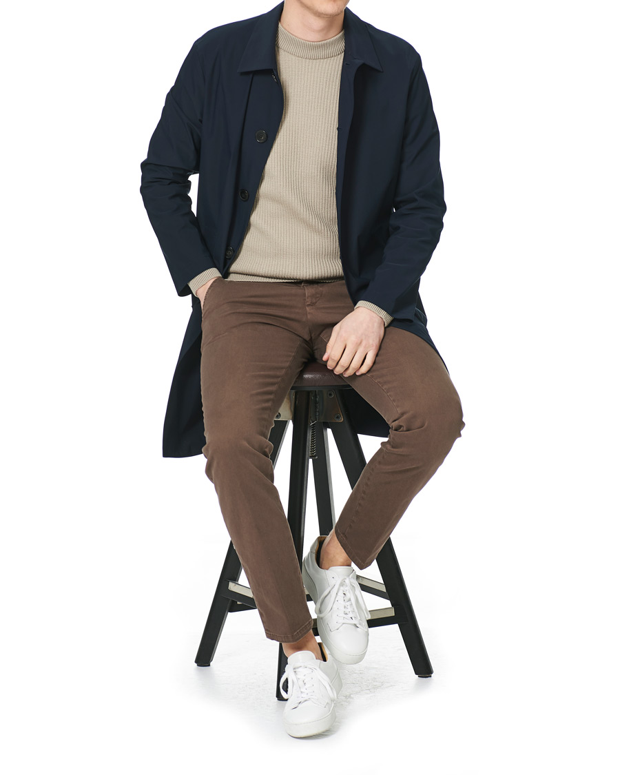 Herren | Jacken | Harris Wharf London | Light Technic Mac Coat Dark Blue