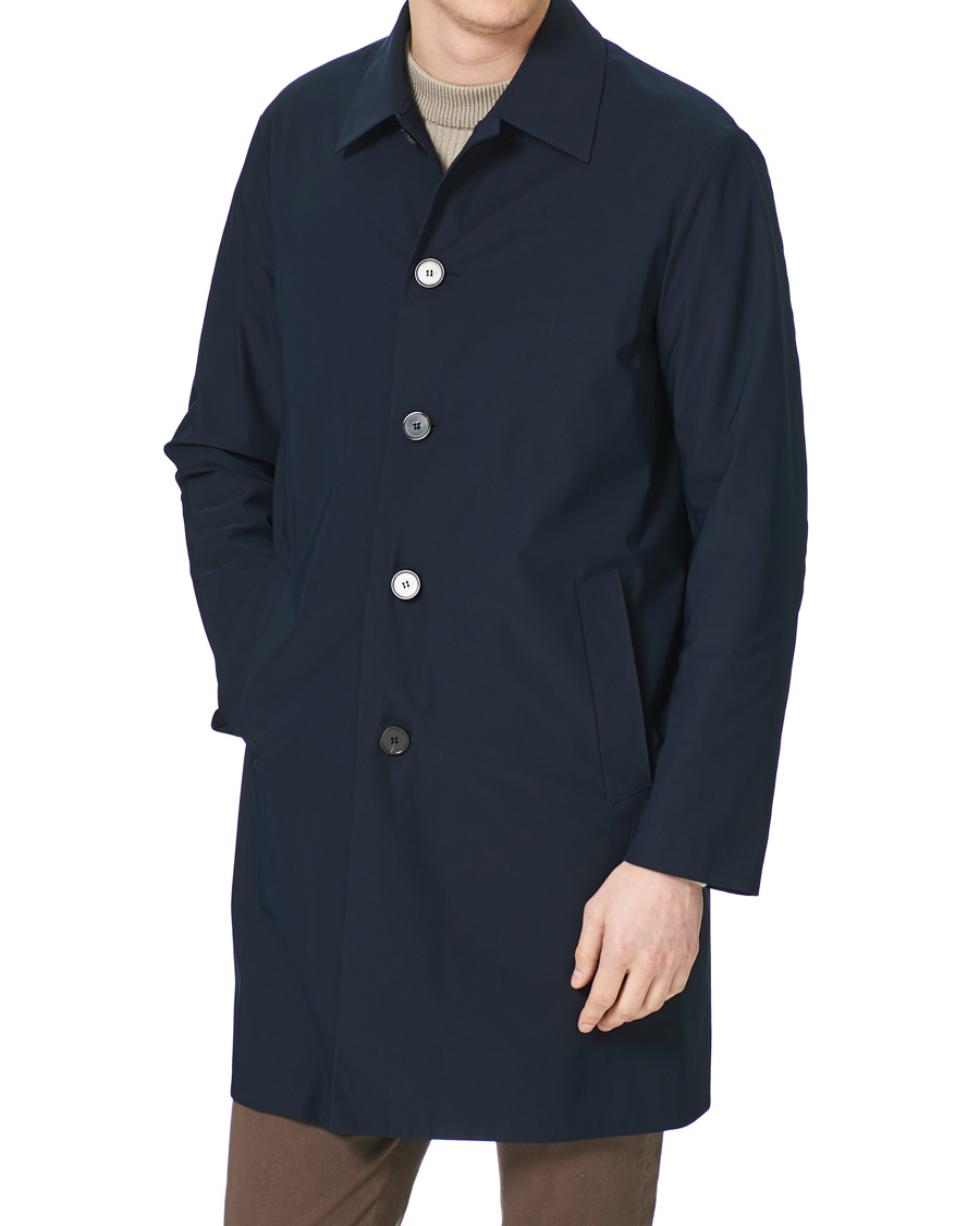 Herren | Jacken | Harris Wharf London | Light Technic Mac Coat Dark Blue