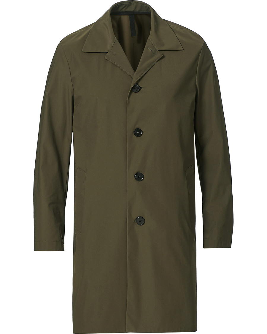 Herren | Jacken | Harris Wharf London | Light Technic Mac Coat Moss Green
