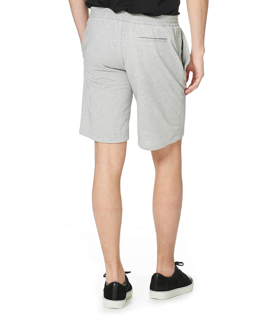 Herren | Shorts | Harris Wharf London | Cool Max Seersucker Shorts Light Grey