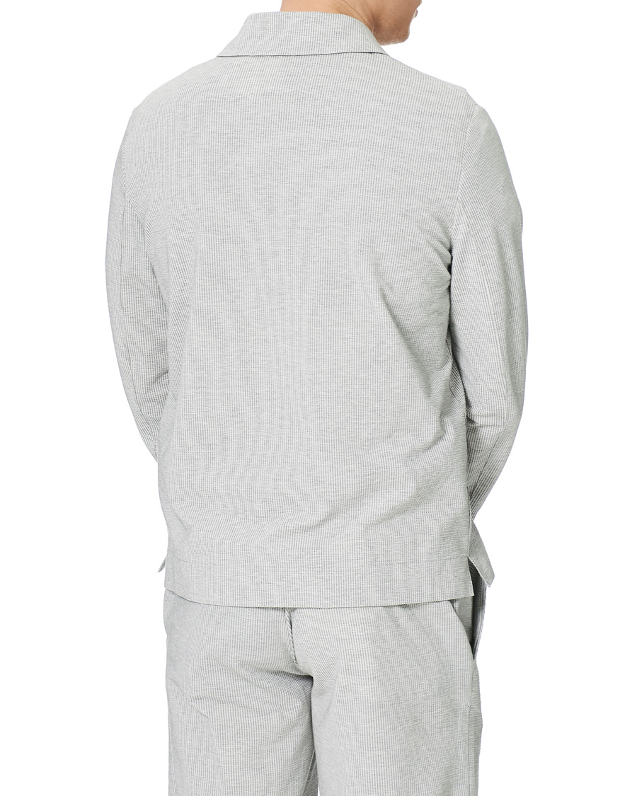 Herren | Hemden | Harris Wharf London | Cool Max Seersucker Overshirt Light Grey