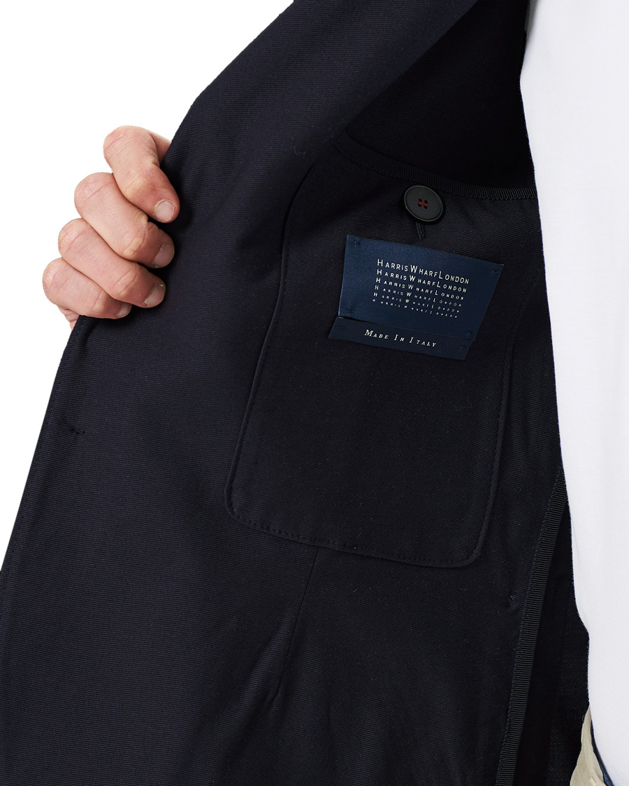 Herren | Sakkos | Harris Wharf London | Cotton Twill Blazer Dark Blue