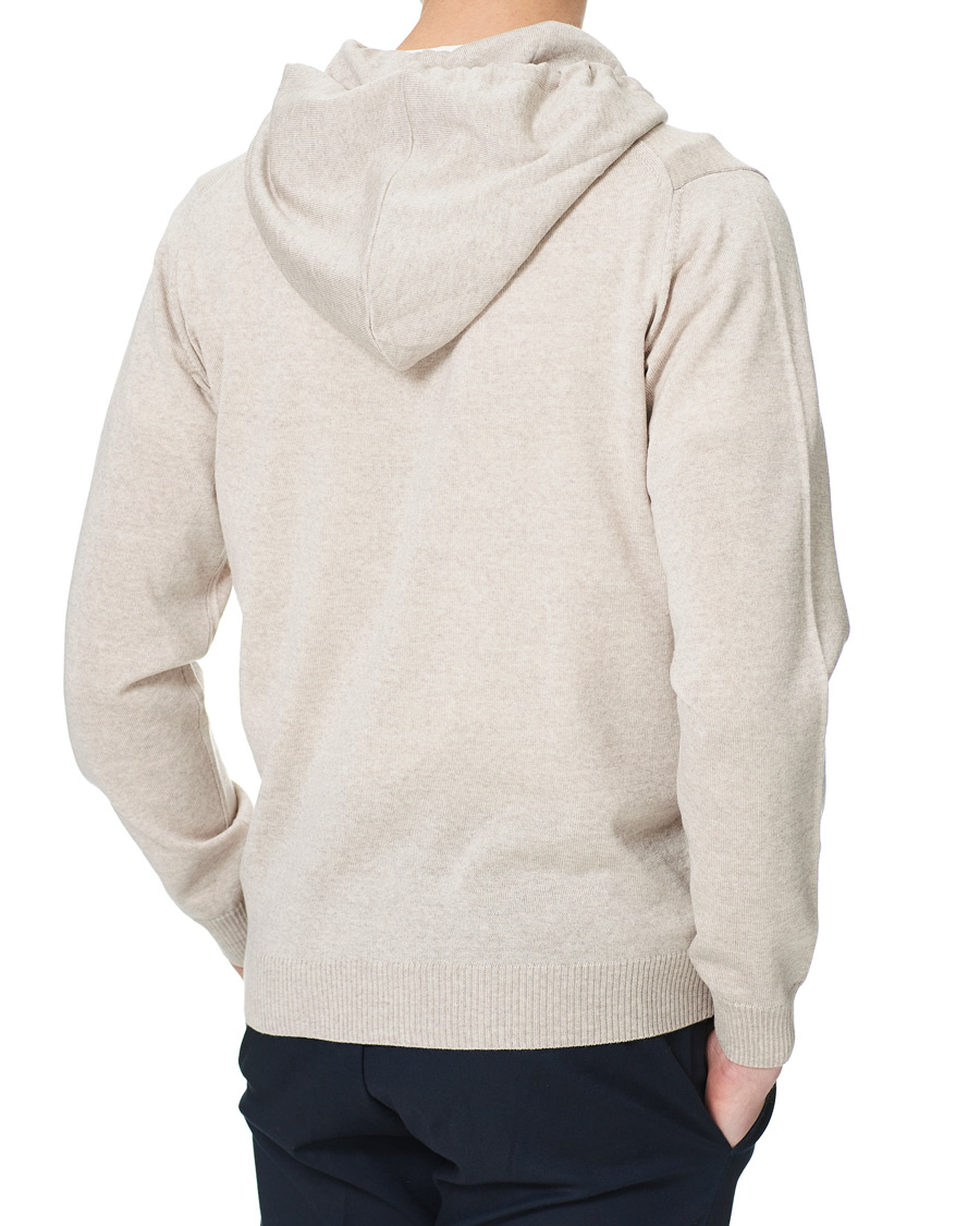 Herren | Pullover | Stenströms | Merino Full Zip Hoodie Beige