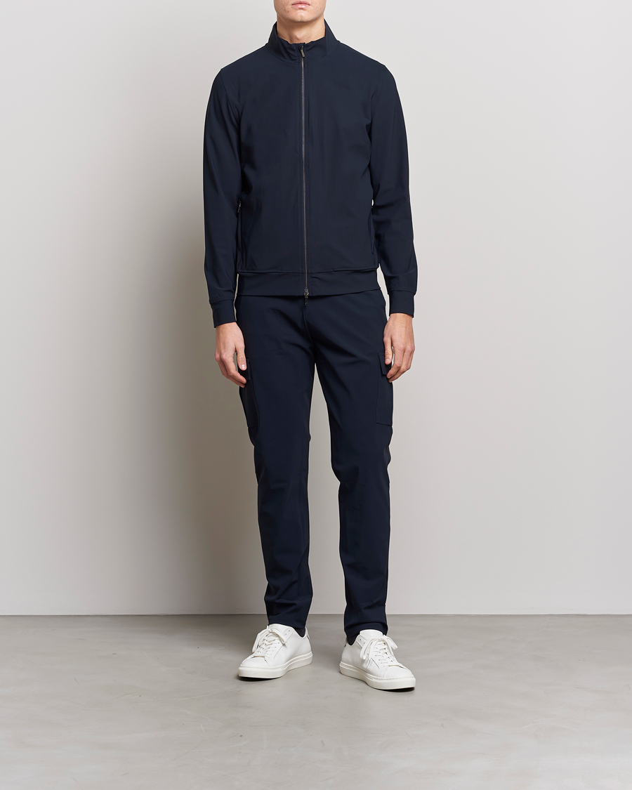 Herren | Hosen | Stenströms | Active Jersey Leisure Cargo Pants Navy