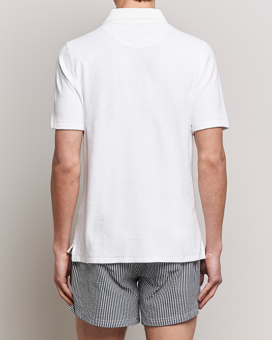 Herren | Poloshirts | Stenströms | Terry Cotton Poloshirt White