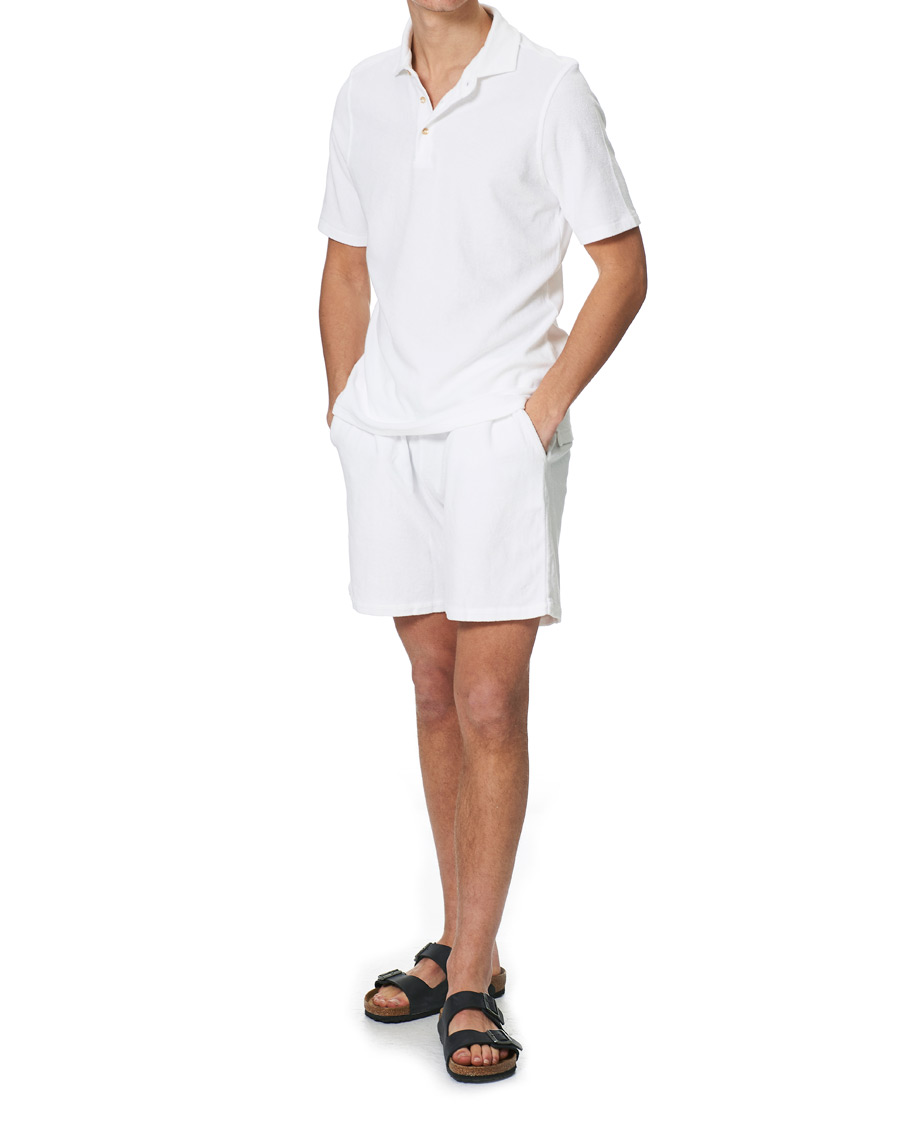 Herren | Shorts | Stenströms | Towelling Cotton Shorts White