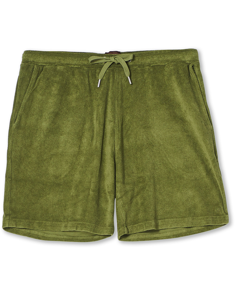 Herren | Shorts | Stenströms | Towelling Cotton Shorts Green