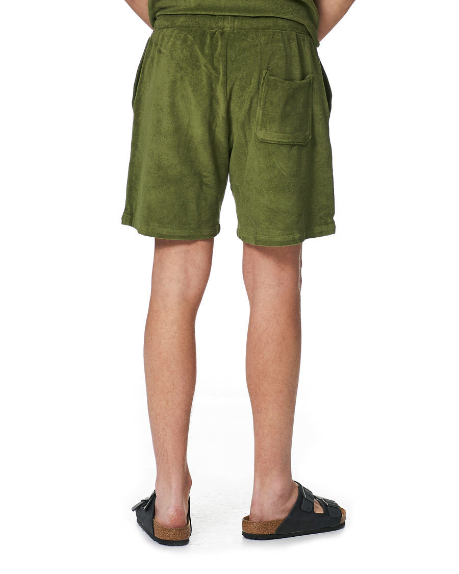 Herren | Shorts | Stenströms | Towelling Cotton Shorts Green