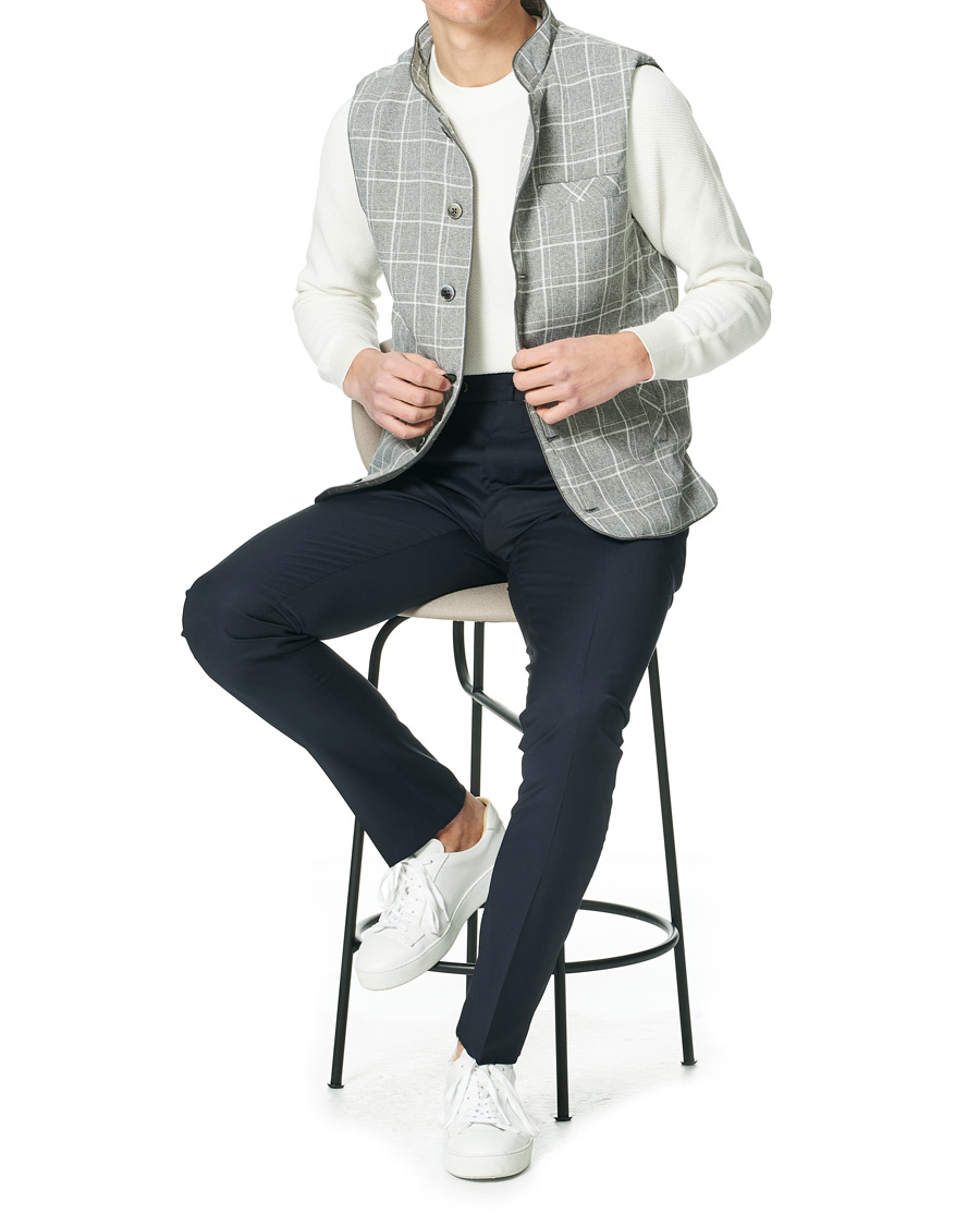 Herren | Jacken | Stenströms | Quilted Light Padded Vest Grey