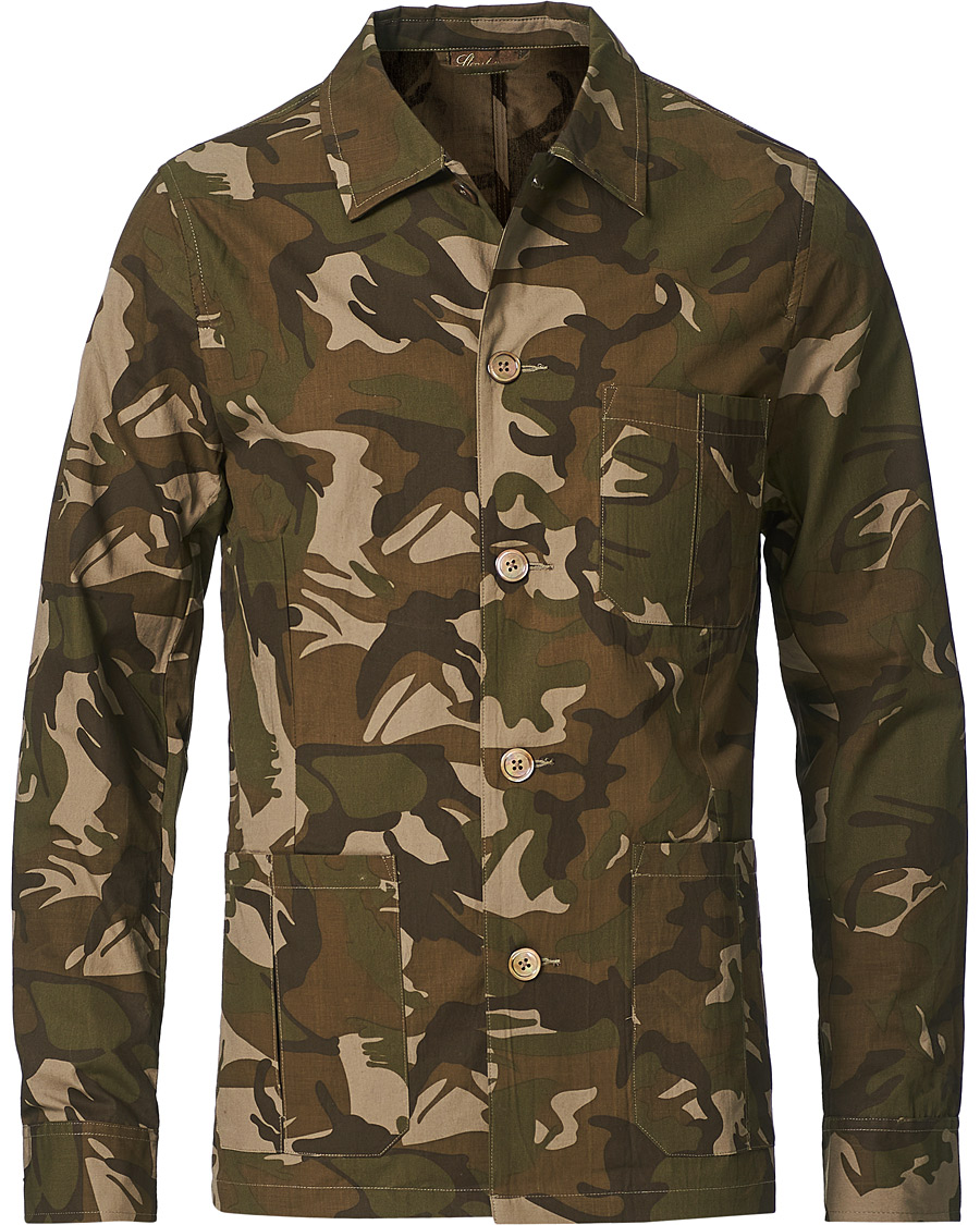 Herren | Hemden | Stenströms | Cotton Overshirt Camo