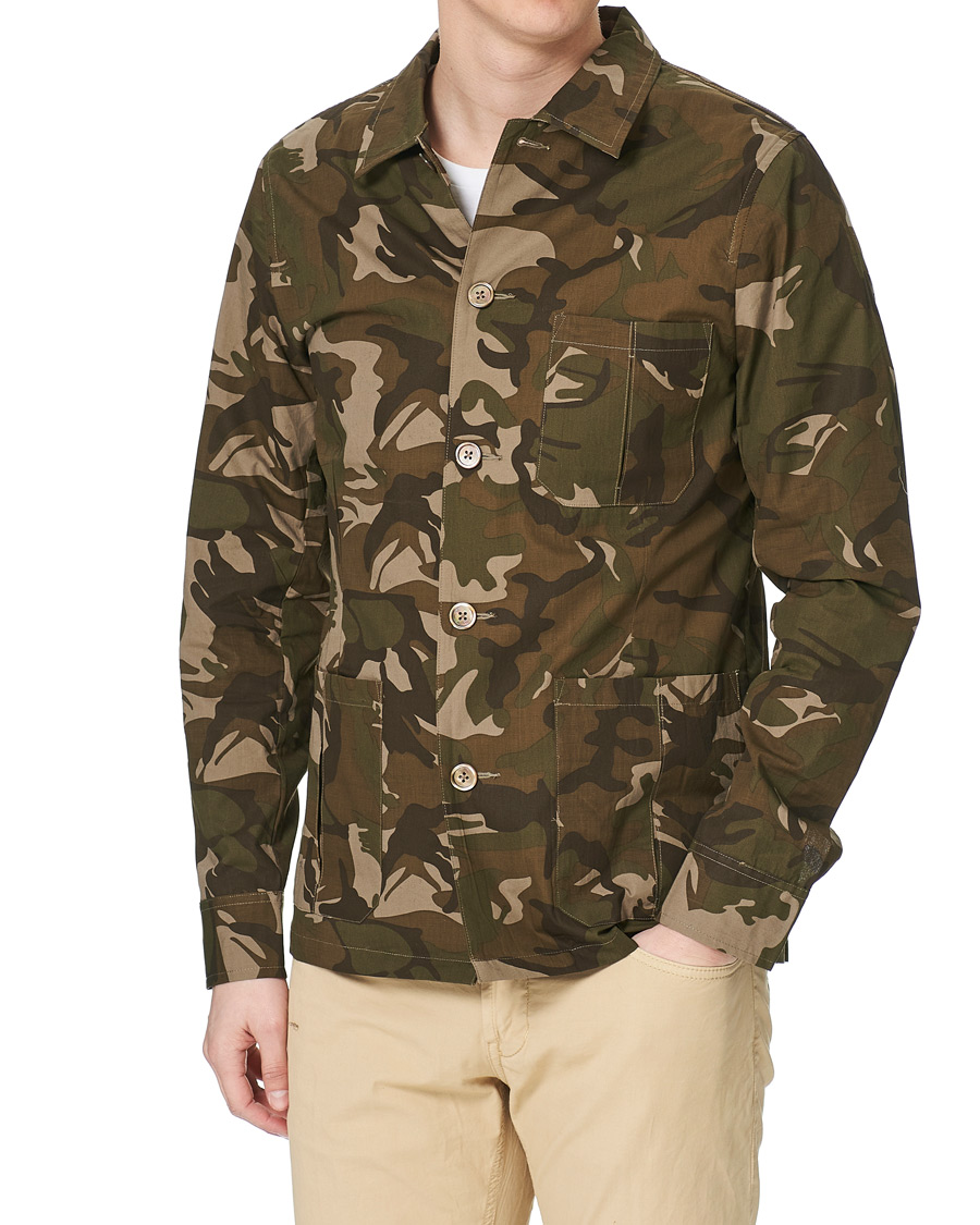 Herren | Hemden | Stenströms | Cotton Overshirt Camo