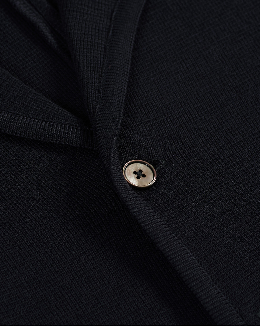 Herren | Sakkos | Stenströms | Milano Knitted Merino Blazer Navy