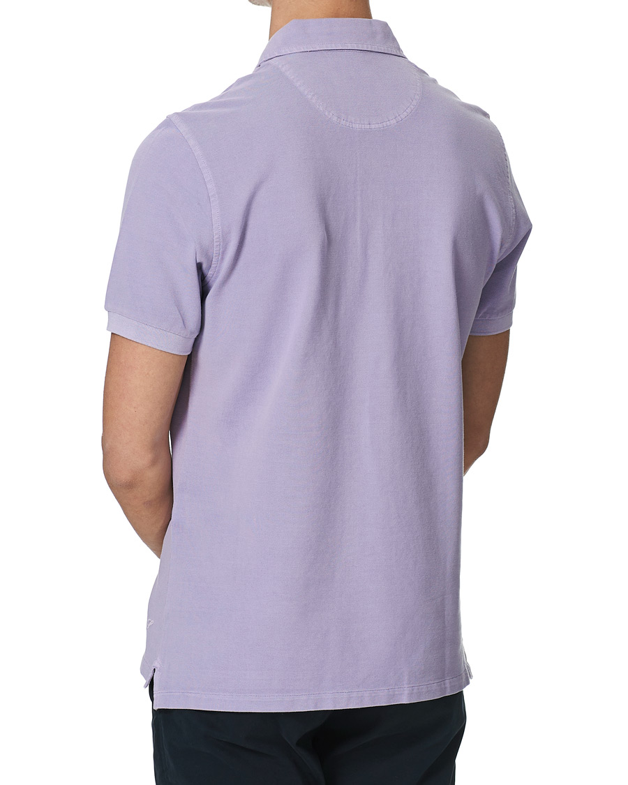 Herren | Poloshirts | Stenströms | Pigment Dyed Cotton Polo Shirt Purple