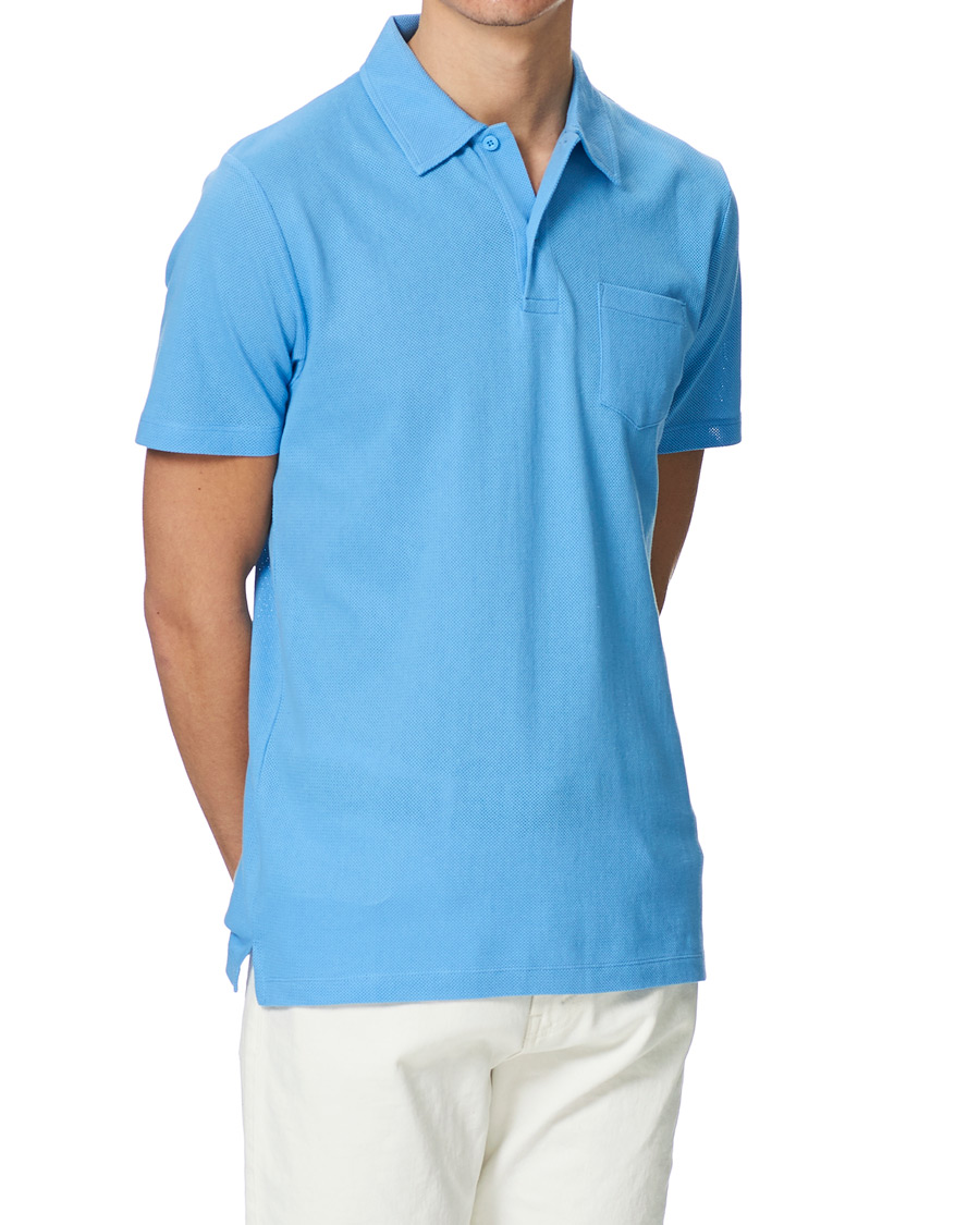 Herren | Poloshirts | Sunspel | Riviera Polo Shirt Mid Blue