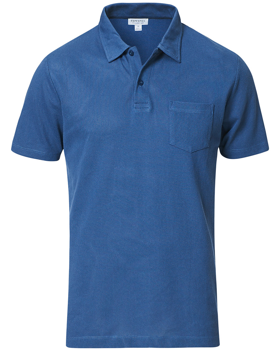 Herren |  | Sunspel | Riviera Polo Shirt Atlantic Blue