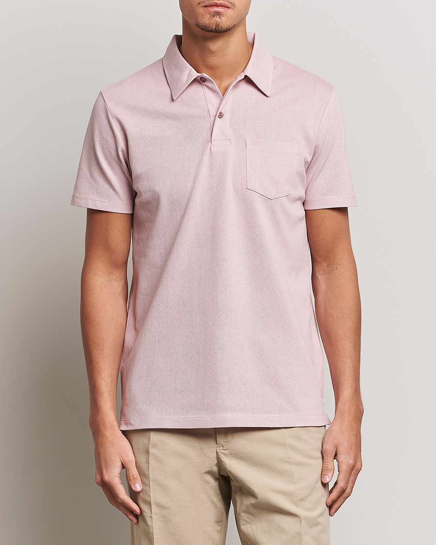 Herren |  | Sunspel | Riviera Polo Shirt Shell Pink