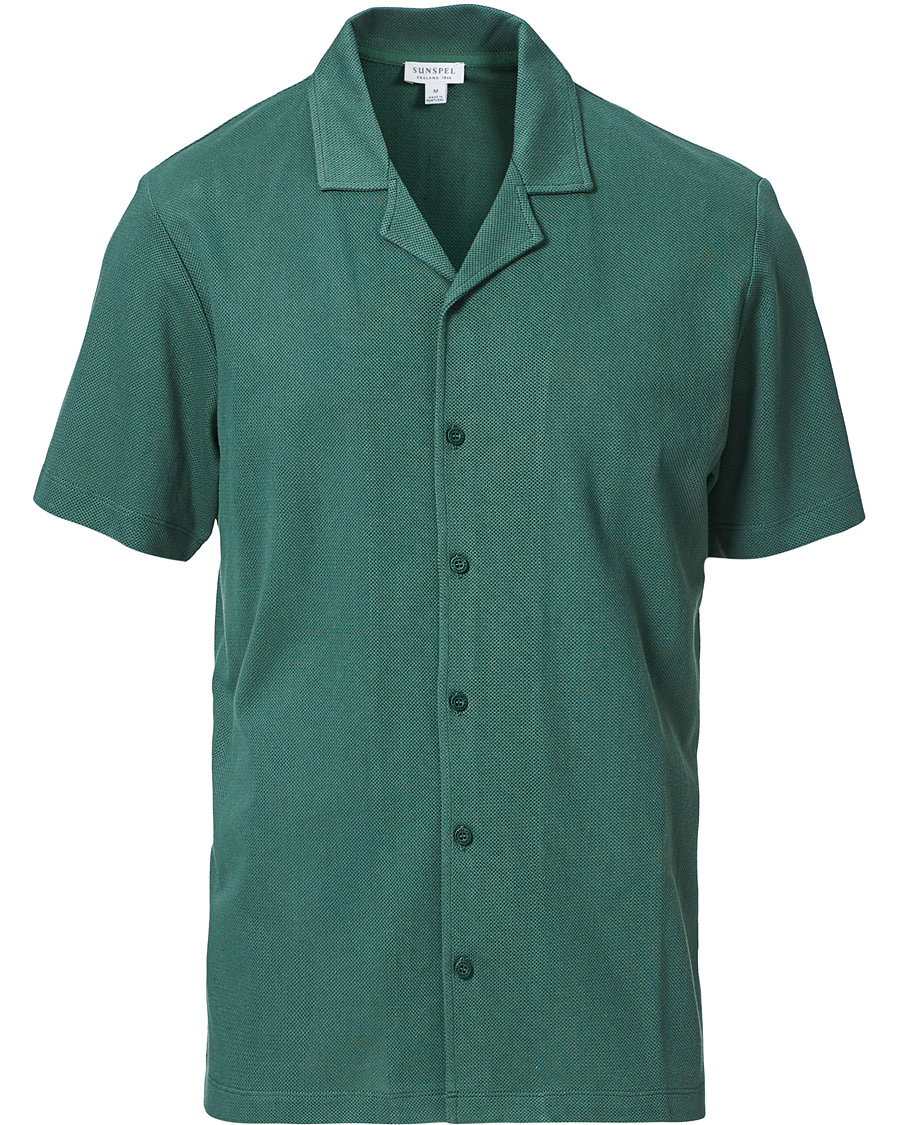 Herren | Poloshirts | Sunspel | Riviera Resort Shirt Deep Green