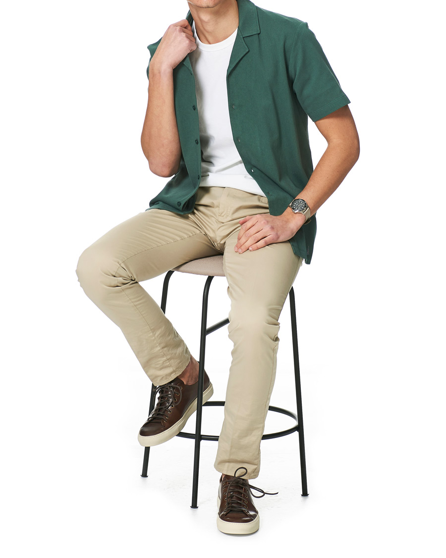 Herren | Poloshirts | Sunspel | Riviera Resort Shirt Deep Green