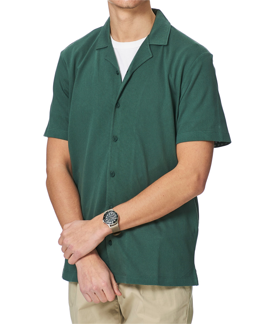 Herren | Poloshirts | Sunspel | Riviera Resort Shirt Deep Green